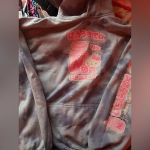 Hot topic tyedie purple Sanrio hoodie